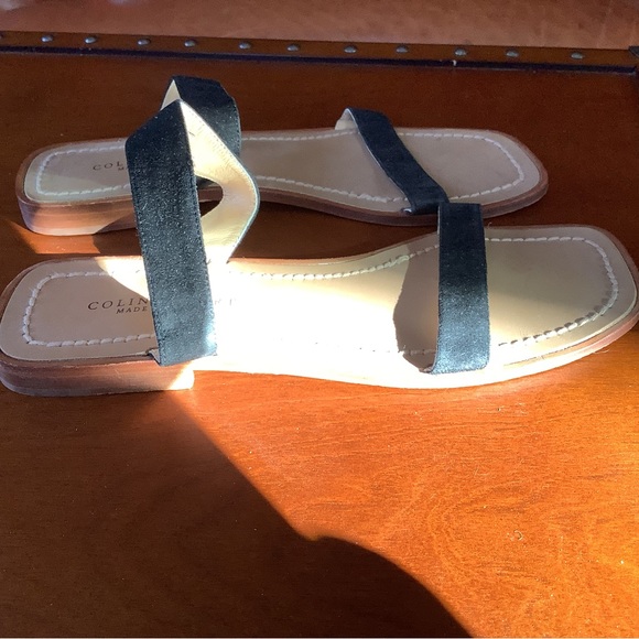 COLIN STUART. LADIES LEATHER & BLACK SUEDE STRAPPED SANDALS.,SIZE 8 - Picture 6 of 7